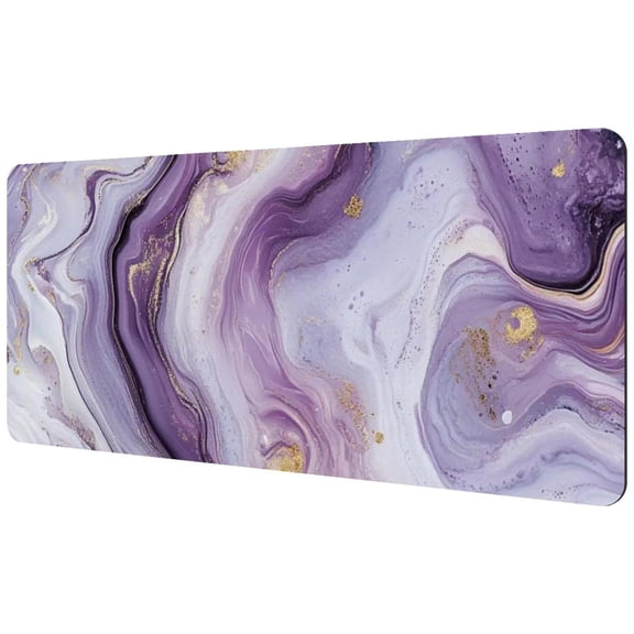 HemaKayy Large Mouse Pad with Non-Slip Rubber Base, Personalized Premium-Textured Custom Computer Mouse Mat Design, Washable Mousepad Mutispandex Cloth, 15.7"x35.2" - Unique Marble Texture