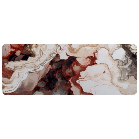 HemaKayy Large Mouse Pad with Non-Slip Rubber Base, Personalized Premium-Textured Custom Computer Mouse Mat Design, Washable Mousepad Mutispandex Cloth, 11.8"x31.3" - Unique Marble Texture