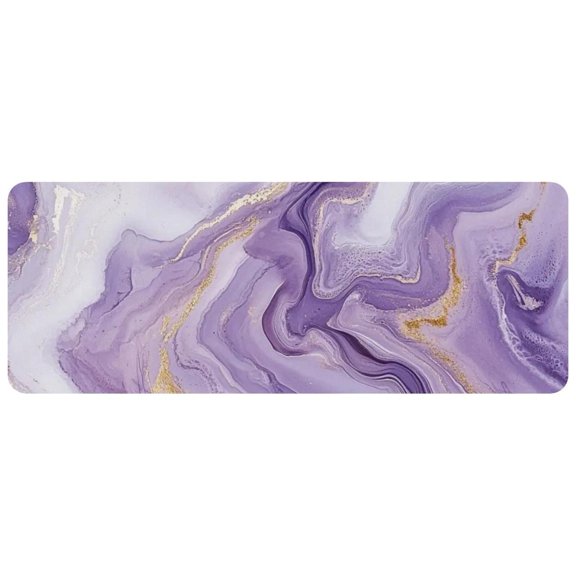 HemaKayy Large Mouse Pad with Non-Slip Rubber Base, Personalized Premium-Textured Custom Computer Mouse Mat Design, Washable Mousepad Mutispandex Cloth, 11.8"x31.3" - Unique Marble Texture