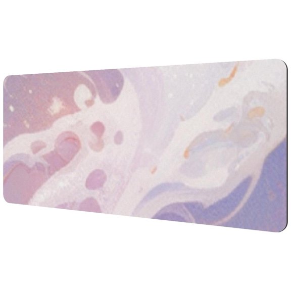 HemaKayy Large Mouse Pad with Non-Slip Rubber Base, Personalized Premium-Textured Custom Computer Mouse Mat Design, Washable Mousepad Mutispandex Cloth, 15.7"x35.2" - Unique Marble Texture