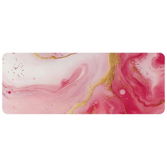 HemaKayy Large Mouse Pad with Non-Slip Rubber Base, Personalized Premium-Textured Custom Computer Mouse Mat Design, Washable Mousepad Mutispandex Cloth, 11.8"x31.3" - Unique Marble Texture