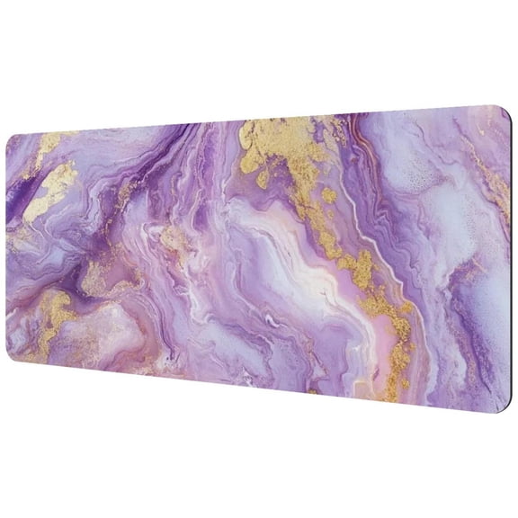HemaKayy Large Mouse Pad with Non-Slip Rubber Base, Personalized Premium-Textured Custom Computer Mouse Mat Design, Washable Mousepad Mutispandex Cloth, 15.7"x35.2" - Unique Marble Texture