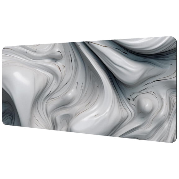 HemaKayy Large Mouse Pad with Non-Slip Rubber Base, Personalized Premium-Textured Custom Computer Mouse Mat Design, Washable Mousepad Mutispandex Cloth, 15.7"x35.2" - Unique Marble Texture