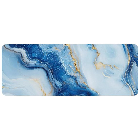 HemaKayy Large Mouse Pad with Non-Slip Rubber Base, Personalized Premium-Textured Custom Computer Mouse Mat Design, Washable Mousepad Mutispandex Cloth, 11.8"x31.3" - Unique Marble Texture