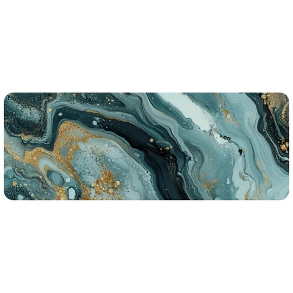 HemaKayy Large Mouse Pad with Non-Slip Rubber Base, Personalized Premium-Textured Custom Computer Mouse Mat Design, Washable Mousepad Mutispandex Cloth, 11.8"x31.3" - Unique Marble Texture