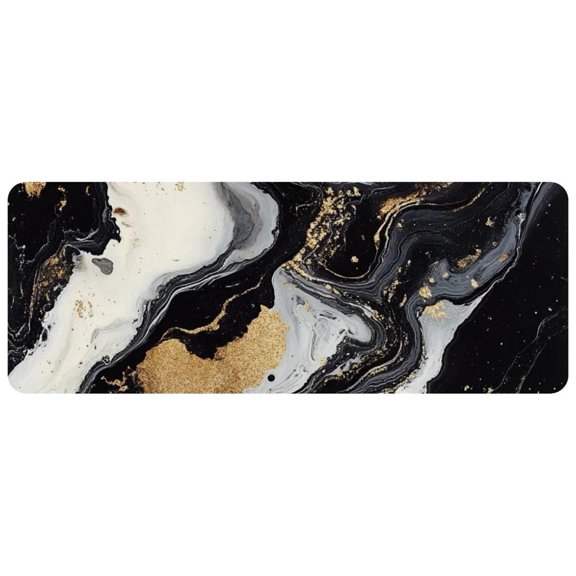 HemaKayy Large Mouse Pad with Non-Slip Rubber Base, Personalized Premium-Textured Custom Computer Mouse Mat Design, Washable Mousepad Mutispandex Cloth, 11.8"x31.3" - Unique Marble Texture
