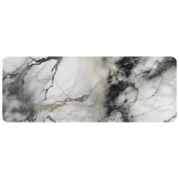 HemaKayy Large Mouse Pad with Non-Slip Rubber Base, Personalized Premium-Textured Custom Computer Mouse Mat Design, Washable Mousepad Mutispandex Cloth, 11.8"x31.3" - Unique Marble Texture