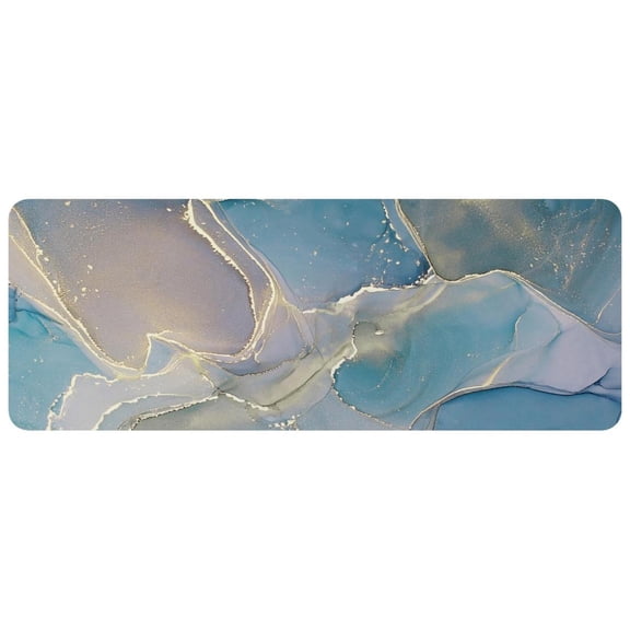 HemaKayy Large Mouse Pad with Non-Slip Rubber Base, Personalized Premium-Textured Custom Computer Mouse Mat Design, Washable Mousepad Mutispandex Cloth, 11.8"x31.3" - Unique Marble Texture