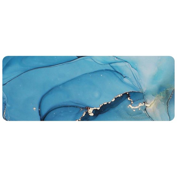 HemaKayy Large Mouse Pad with Non-Slip Rubber Base, Personalized Premium-Textured Custom Computer Mouse Mat Design, Washable Mousepad Mutispandex Cloth, 11.8"x31.3" - Unique Marble Texture