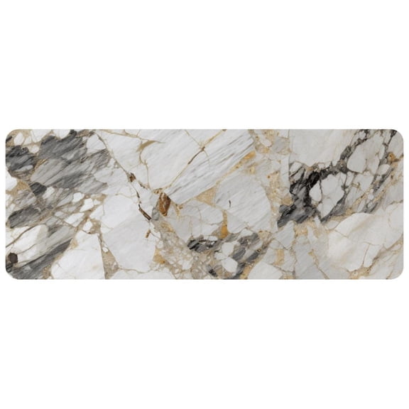 HemaKayy Large Mouse Pad with Non-Slip Rubber Base, Personalized Premium-Textured Custom Computer Mouse Mat Design, Washable Mousepad Mutispandex Cloth, 11.8"x31.3" - Unique Marble Texture