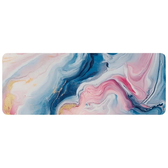 HemaKayy Large Mouse Pad with Non-Slip Rubber Base, Personalized Premium-Textured Custom Computer Mouse Mat Design, Washable Mousepad Mutispandex Cloth, 11.8"x31.3" - Unique Marble Texture