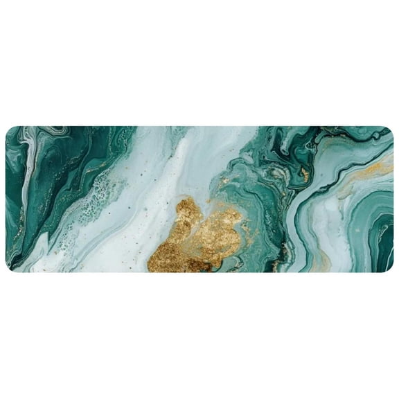 HemaKayy Large Mouse Pad with Non-Slip Rubber Base, Personalized Premium-Textured Custom Computer Mouse Mat Design, Washable Mousepad Mutispandex Cloth, 11.8"x31.3" - Unique Marble Texture