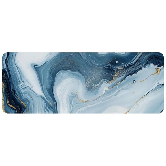 HemaKayy Large Mouse Pad with Non-Slip Rubber Base, Personalized Premium-Textured Custom Computer Mouse Mat Design, Washable Mousepad Mutispandex Cloth, 11.8"x31.3" - Unique Marble Texture