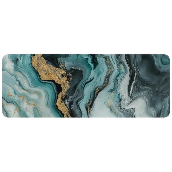 HemaKayy Large Mouse Pad with Non-Slip Rubber Base, Personalized Premium-Textured Custom Computer Mouse Mat Design, Washable Mousepad Mutispandex Cloth, 11.8"x31.3" - Unique Marble Texture
