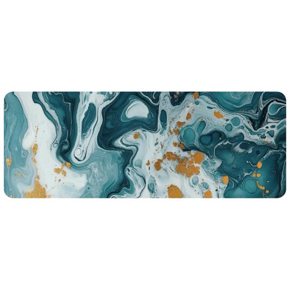 HemaKayy Large Mouse Pad with Non-Slip Rubber Base, Personalized Premium-Textured Custom Computer Mouse Mat Design, Washable Mousepad Mutispandex Cloth, 11.8"x31.3" - Unique Marble Texture