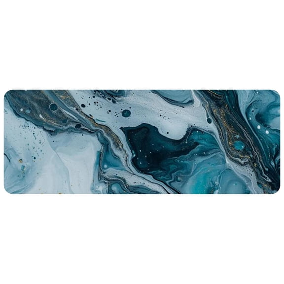 HemaKayy Large Mouse Pad with Non-Slip Rubber Base, Personalized Premium-Textured Custom Computer Mouse Mat Design, Washable Mousepad Mutispandex Cloth, 11.8"x31.3" - Unique Marble Texture