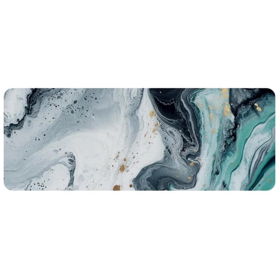 HemaKayy Large Mouse Pad with Non-Slip Rubber Base, Personalized Premium-Textured Custom Computer Mouse Mat Design, Washable Mousepad Mutispandex Cloth, 11.8"x31.3" - Unique Marble Texture