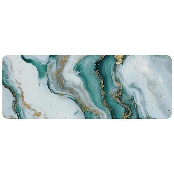 HemaKayy Large Mouse Pad with Non-Slip Rubber Base, Personalized Premium-Textured Custom Computer Mouse Mat Design, Washable Mousepad Mutispandex Cloth, 11.8"x31.3" - Unique Marble Texture