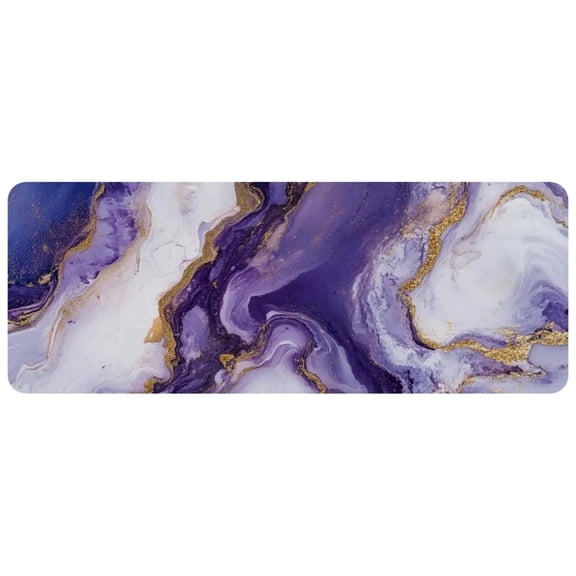 HemaKayy Large Mouse Pad with Non-Slip Rubber Base, Personalized Premium-Textured Custom Computer Mouse Mat Design, Washable Mousepad Mutispandex Cloth, 11.8"x31.3" - Unique Marble Texture
