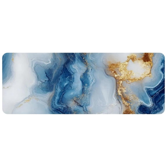 HemaKayy Large Mouse Pad with Non-Slip Rubber Base, Personalized Premium-Textured Custom Computer Mouse Mat Design, Washable Mousepad Mutispandex Cloth, 11.8"x31.3" - Unique Marble Texture