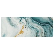 HemaKayy Large Mouse Pad with Non-Slip Rubber Base, Personalized Premium-Textured Custom Computer Mouse Mat Design, Washable Mousepad Mutispandex Cloth, 11.8"x31.3" - Unique Marble Texture