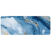 HemaKayy Large Mouse Pad with Non-Slip Rubber Base, Personalized Premium-Textured Custom Computer Mouse Mat Design, Washable Mousepad Mutispandex Cloth, 11.8"x31.3" - Unique Marble Texture