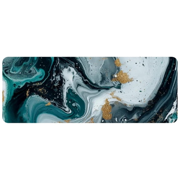 HemaKayy Large Mouse Pad with Non-Slip Rubber Base, Personalized Premium-Textured Custom Computer Mouse Mat Design, Washable Mousepad Mutispandex Cloth, 11.8"x31.3" - Unique Marble Texture