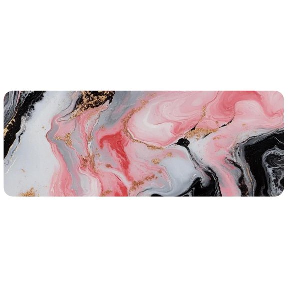 HemaKayy Large Mouse Pad with Non-Slip Rubber Base, Personalized Premium-Textured Custom Computer Mouse Mat Design, Washable Mousepad Mutispandex Cloth, 11.8"x31.3" - Unique Marble Texture