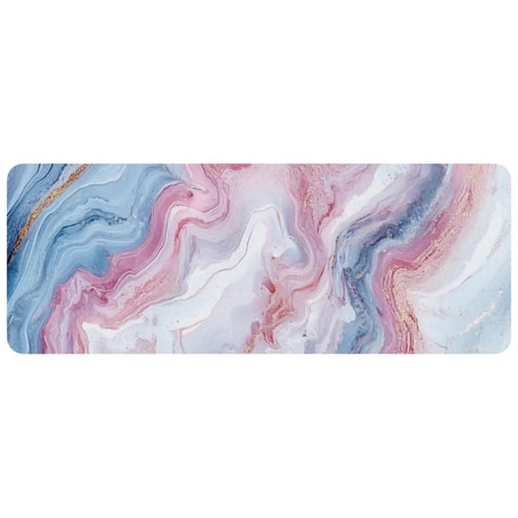 HemaKayy Large Mouse Pad with Non-Slip Rubber Base, Personalized Premium-Textured Custom Computer Mouse Mat Design, Washable Mousepad Mutispandex Cloth, 11.8"x31.3" - Unique Marble Texture