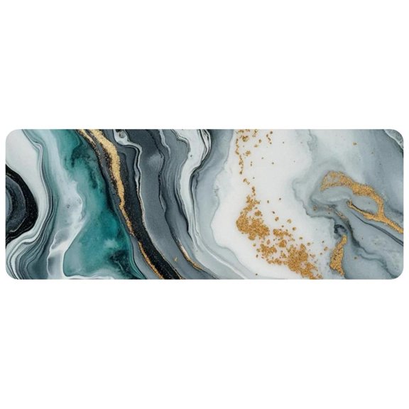 HemaKayy Large Mouse Pad with Non-Slip Rubber Base, Personalized Premium-Textured Custom Computer Mouse Mat Design, Washable Mousepad Mutispandex Cloth, 11.8"x31.3" - Unique Marble Texture