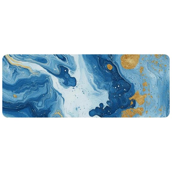 HemaKayy Large Mouse Pad with Non-Slip Rubber Base, Personalized Premium-Textured Custom Computer Mouse Mat Design, Washable Mousepad Mutispandex Cloth, 11.8"x31.3" - Unique Marble Texture