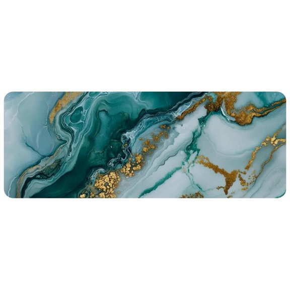 HemaKayy Large Mouse Pad with Non-Slip Rubber Base, Personalized Premium-Textured Custom Computer Mouse Mat Design, Washable Mousepad Mutispandex Cloth, 11.8"x31.3" - Unique Marble Texture