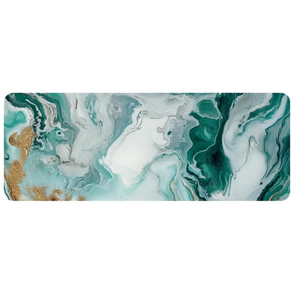 HemaKayy Large Mouse Pad with Non-Slip Rubber Base, Personalized Premium-Textured Custom Computer Mouse Mat Design, Washable Mousepad Mutispandex Cloth, 11.8"x31.3" - Unique Marble Texture