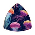 thumbnail image 1 of HemaKayy Set of 6 Decorative Coasters for Drinks, Waterproof Leather Drink Coaster with Double Side Non-Slip Surface for Cup Kitchen Home Housewarming Gift, Rectangle 4" - Ocean Sea Jellyfish, 1 of 7