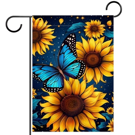HemaKeyy Decorative Butterfly Garden Flag - Perfect Outdoor Decor - Premium Polyester, Double Sided Display, Durable & Weather Resistant - Ideal for Patios, Porches and Yards - 28 x 40 Inch