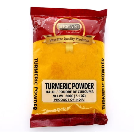 Hemani 100% Natural Turmeric Root Powder - 200g (7.1 OZ) Haldi - Curcumin Curcuma - 100% Pure, Salt Free - Vegan - Gluten Friendly - NON-GMO