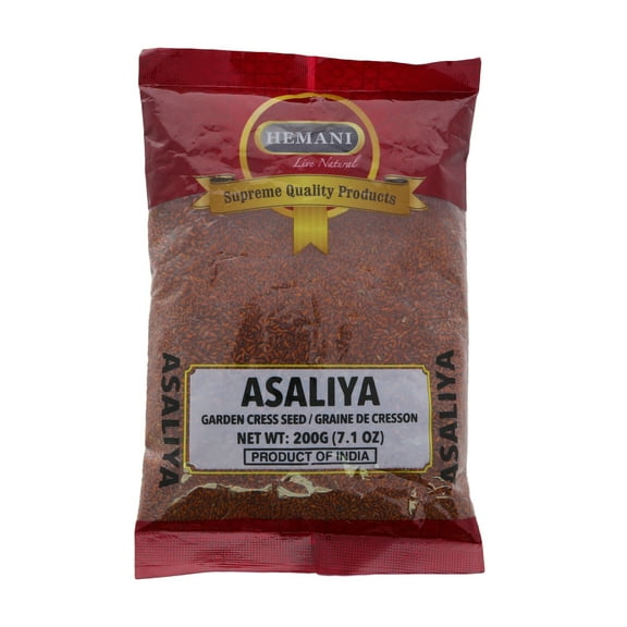 Hemani 100% Pure Garden Cress Seeds - Lepidium Sativum - Halim Aliv - Rashad Seed - 200g (7oz) Pack -   Cress Sprouting & Microgreens Seeds