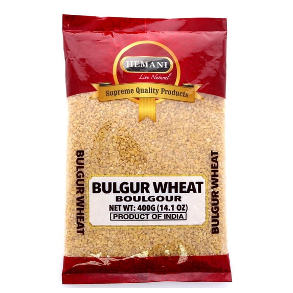 Hemani Bulgar Wheat Coarse (Fada/Bulgur/Bulgar) - 400g (7.1 OZ) - No Colors - 100% Natural - Supreme Quality - NON-GMO - Vegan - Cereal