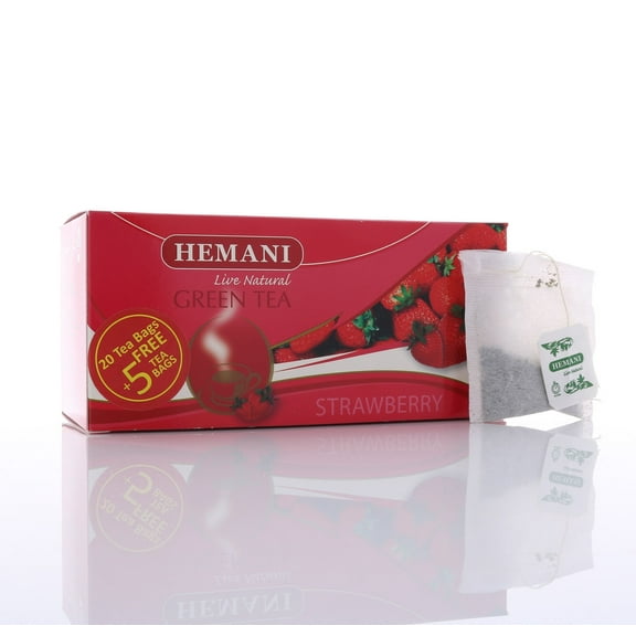 Hemani Green Tea Strawberry 40g