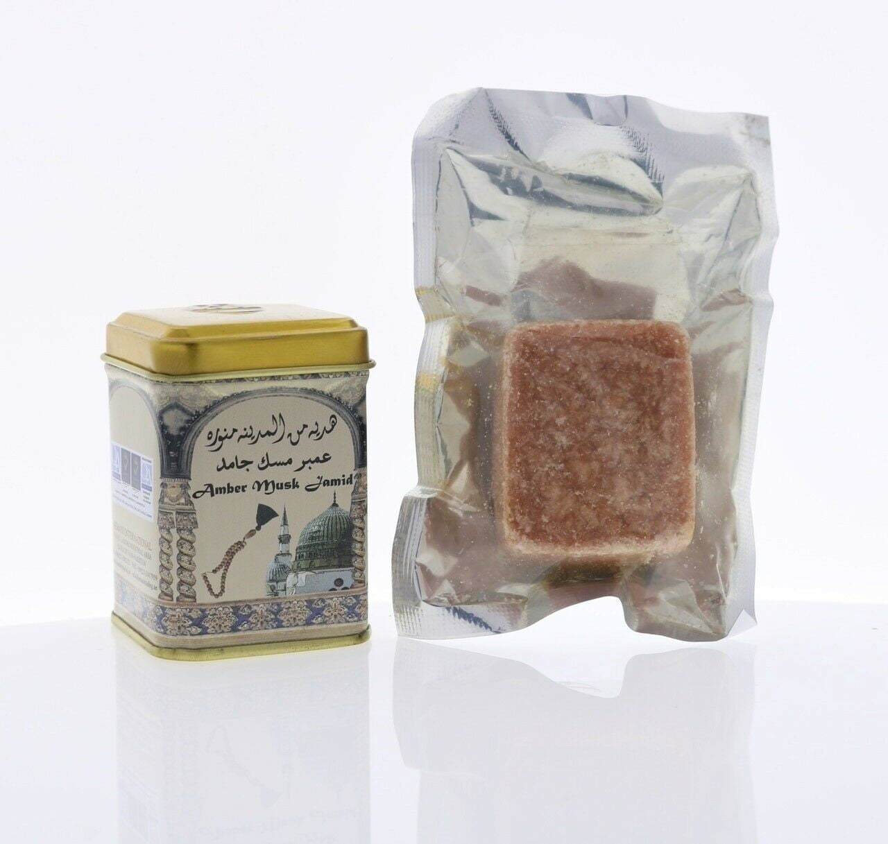Hemani Halal Amber Musk Jamid Tin Non Alcoholic Solid Perfume