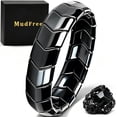 Pebble Magnets Hematite Bracelet Men 13 mm Natural Magnetic Stone with Stable Energy ...