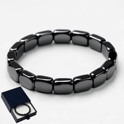 Hematite Bracelet Men - Reignites Masculine Energy, Natural Hematite Stone Beaded Stretch Healing Bracelets Reclaim Your Edge & Confidence, Inspirational Gift Jewelry