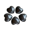 thumbnail image 1 of Hematite Gemstone Hearts, Polished Hematite Puffy Hearts, Hematite Palm Stone, Hematite Heart (10 Hearts）, 1 of 9