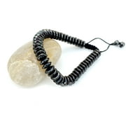 Hematite Gemstone Rondelle Adjustable Bracelet Good for Healing and Energy - 91018