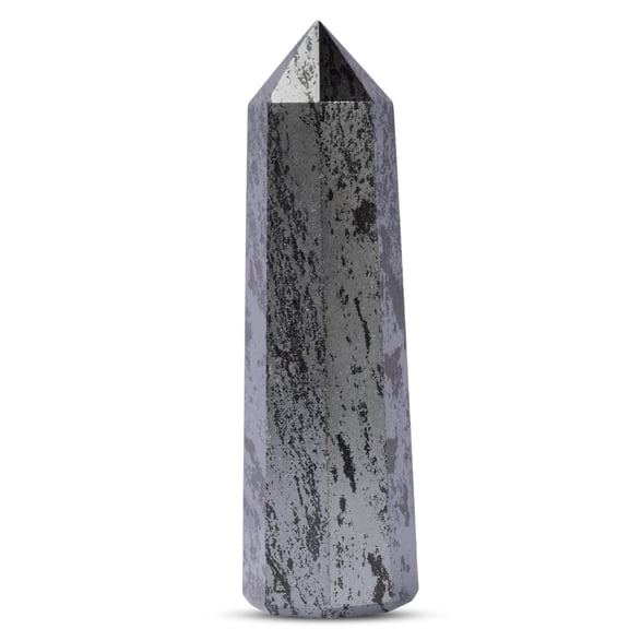 Hematite Healing Crystal Tower Obelisk Crystals and Healing Stones for Meditation, Reiki, Chakra Balancing, and Crystal Grids Crystal Points for Home or Office Spiritual Decor & Gift