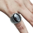 thumbnail image 1 of Hematite Mans Ring, Natural Hematite Mens Ring, Unisex Ring, Silver Jewelry, 925 Silver Ring, Birthday Gift, Heavy Men Ring, Arabic Design, Ottoman Style Ring, Christmas, Turkey Mens Signet Ring, 1 of 7