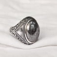 thumbnail image 1 of Hematite Mans Ring, Natural Hematite Mens Ring, Unisex Ring, Silver Jewelry, 925 Silver Ring, Birthday Gift, Heavy Men Ring, Arabic Design, Ottoman Style Ring, Christmas, Turkey Mens Signet Ring, 1 of 5