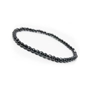 Hematite Non-Strong Stretch Bracelet Mens Womens Unisex Adjustable Size Black X18