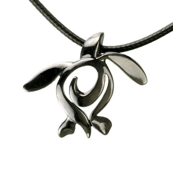 Hematite "Ocean Traveler" Sea Turtle Sea Life Ocean Theme Pendant Necklace