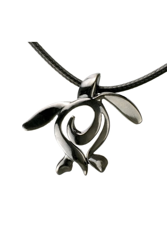 Hematite "Ocean Traveler" Sea Turtle Sea Life Ocean Theme Pendant Necklace